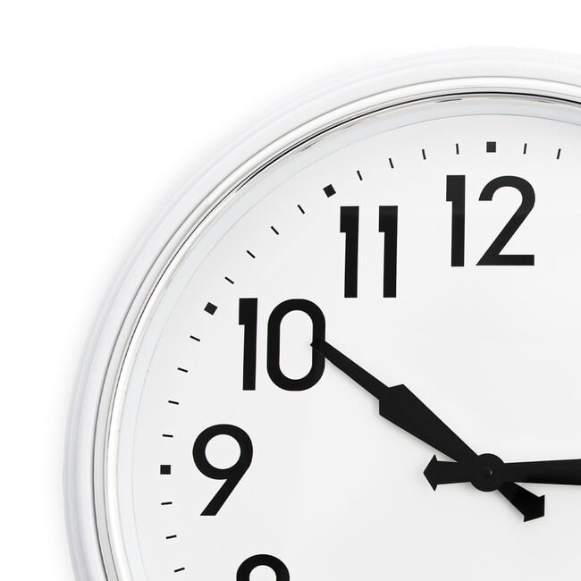 White Classic Collection Clock 23" 